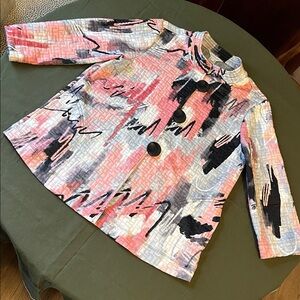 Multiples Pink and Black Patterned Jacket